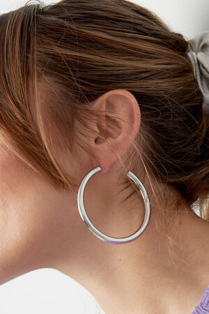 Boucles d'oreilles basiques rondes - argent h5 Image7